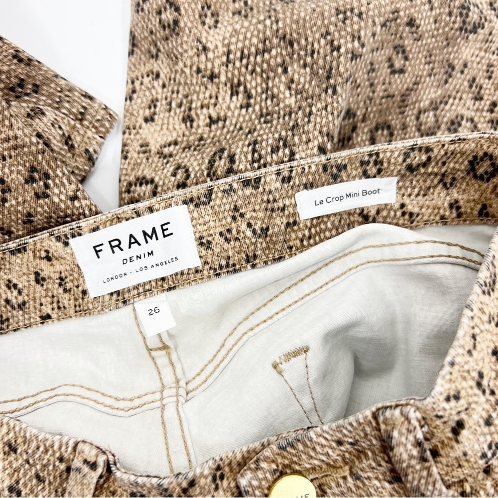 FRAME Le Crop Vanilla Mini Bootcut Lcmbrs790p Capri Cropped Jeans Snake 26 - Picture 2 of 8